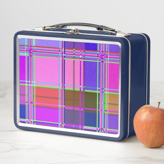 Roze tartan stof patroon stof Madras (In situ)