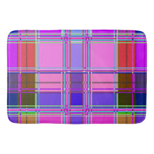 Roze tartan stof patroon stof Madras Badmat