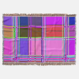 Roze tartan stof patroon stof Madras Deken