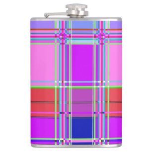 Roze tartan stof patroon stof Madras Heupfles