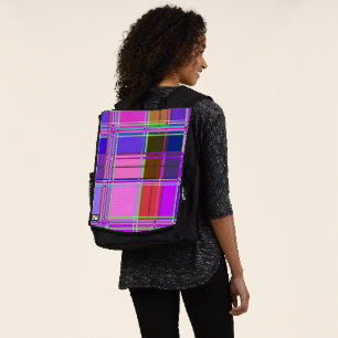 Roze tartan stof patroon stof Madras Rugtassen
