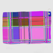 Roze tartan stofpatroon stof Madras Golfhanddoek (Horizontaal)