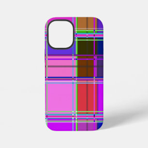 Roze tartan stofpatroon stof Madras iPhone 12 Mini Hoesje