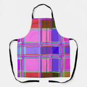 Roze tartan stofpatroon stof Madras Schort (Voorkant)