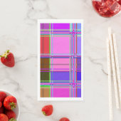 Roze tartan stofpatroon stof Madras Servet (Insitu)