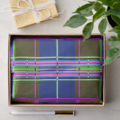 Roze tartan stofpatroon stof Madras Tissuepapier (Geschenk)
