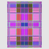 Roze tartan stofpatroon stof Madras Tissuepapier (Voorkant)