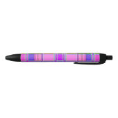 Roze tartan stofpatroon stof Madras Zwarte Inkt Pen (Bodem)