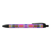 Roze tartan stofpatroon stof Madras Zwarte Inkt Pen (Bovenkant)