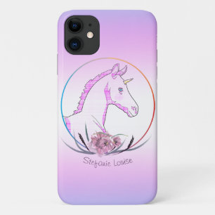 Roze Tartan Unicorn (roze vlecht) Case-Mate iPhone Case