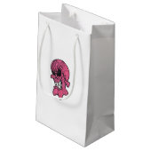 Roze tas met wieltjes klein cadeauzakje (Achterkant Gekanteld)