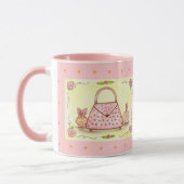 Roze Tasje Parfumfles Koffiemok Mok (Links)