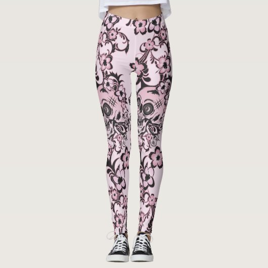 Roze Tattoo Leggings (Voorkant)