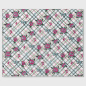 Roze Tattoos Rozen Cadeaupapier (Vlak)