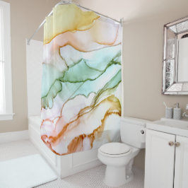 Roze Taupe Abstract Douchegordijn