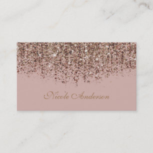 Roze Taupe Bronze Gold Glitter Glam Visitekaartje