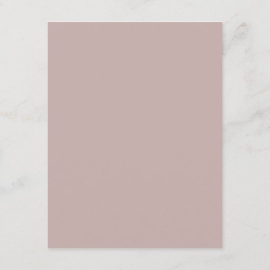 Roze Taupe Classic Elegant Formele Bruiloft Informatiekaartje (Achterkant)