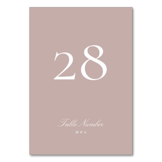 Roze Taupe Classic Formele Kalligrafie Bruiloft Kaart (Achterkant)