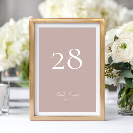 Roze Taupe Classic Formele Kalligrafie Bruiloft Kaart