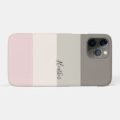 Roze Taupe Cream Kleurenblok Gepersonaliseerd Case-Mate iPhone Case (Achterkant (horizontaal))