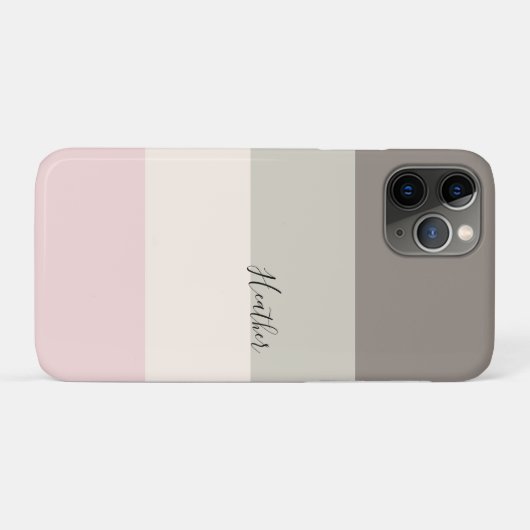 Roze Taupe Cream Kleurenblok Gepersonaliseerd Case-Mate iPhone Case (Achterkant (horizontaal))