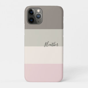 Roze Taupe Cream Kleurenblok Gepersonaliseerd Case-Mate iPhone Case