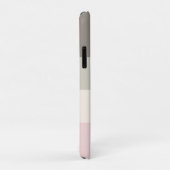 Roze Taupe Crème Kleurenblok Bloemenmonogram Case-Mate iPhone Case (Achterkant/rechts)