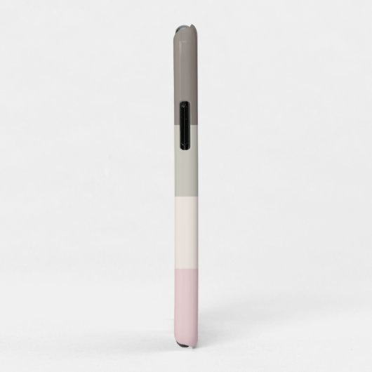 Roze Taupe Crème Kleurenblok Bloemenmonogram Case-Mate iPhone Case (Achterkant/rechts)