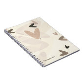 Roze & Taupe Harten Modern Chic Persoonlijk Notitieboek (Rechterzijde)