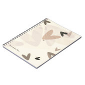 Roze & Taupe Harten Modern Chic Persoonlijk Notitieboek (Linkerzijde)