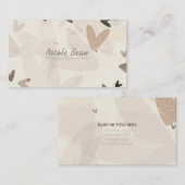 Roze & Taupe Hearts Modern Chic Whimsical Visitekaartje (Voorkant / Achterkant)