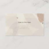 Roze & Taupe Hearts Modern Chic Whimsical Visitekaartje (Achterkant)