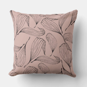 Roze Taupe omkeerbaar blad kussen