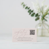 Roze Taupe Script Bridal of Baby shower Registry Informatiekaartje (Staand voorkant)