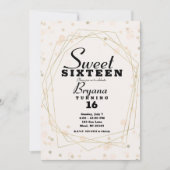 Roze Taupe-Stippen & Gold Geometric Modern Sweet 1 Kaart (Voorkant)