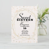 Roze Taupe-Stippen & Gold Geometric Modern Sweet 1 Kaart (Staand voorkant)