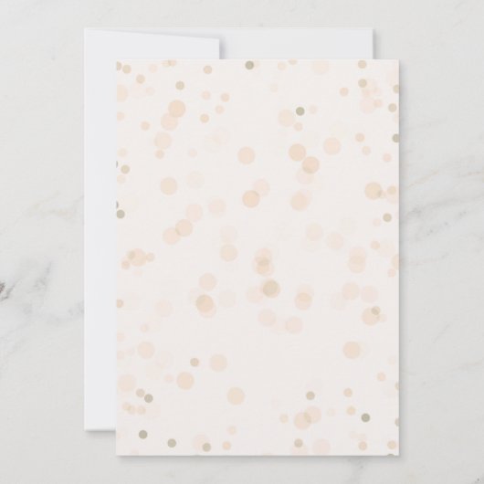 Roze Taupe-Stippen & Gold Geometric Modern Sweet 1 Kaart (Achterkant)