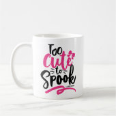 Roze Te Schattige om spookbelettering Halloween Koffiemok (Links)