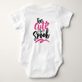 Roze Te Schattige om spookbelettering Halloween Romper (Achterkant)