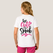 Roze Te Schattige om spookbelettering Halloween T-shirt (Achterkant volledig)