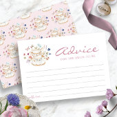 Roze Tea Party Advies Kaart
