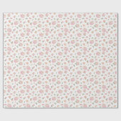 Roze Tea Party Baby shower inpakpapier (Vlak)