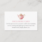 Roze Tea Party Douche behuizing Kaart (Voorkant)