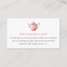 Roze Tea Party Douche behuizing Kaart