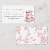 Roze Tea Party Douche behuizing Kaart (Voorkant / Achterkant)