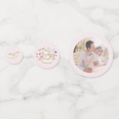 Roze Tea Party Vrijgezellenfeest Confetti (Achterkanten)