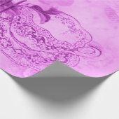  Roze  Teacup & Flowers Wrapping Paper Cadeaupapier (Hoek)
