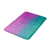 Roze Teal Aqua Blauwe & Paarse Glitter Badmat (Gekanteld)