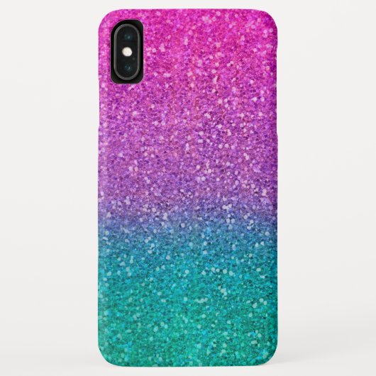 Roze Teal Aqua Blauwe & Paarse Glitter Case-Mate iPhone Case (Achterkant)