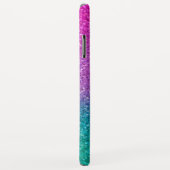 Roze Teal Aqua Blauwe & Paarse Glitter Case-Mate iPhone Case (Achterkant/rechts)